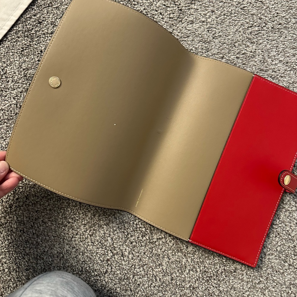 Coach leather cherry notebook